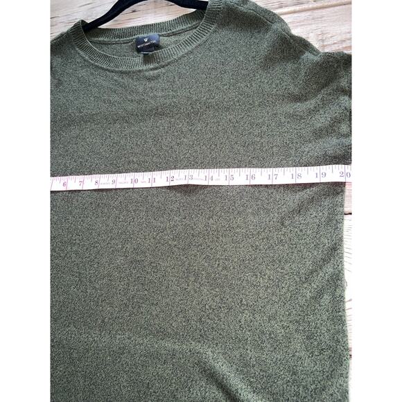 Worthington size M drop shoulder pullover long sweater heathered hunter green - Picture 5 of 6